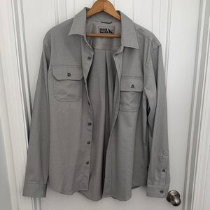 Eddie Bauer Men's Gray Button Down